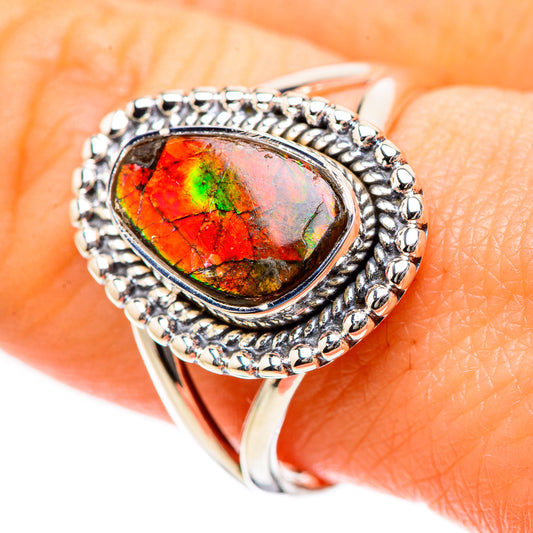 Ammolite Rings handcrafted by Ana Silver Co - RING133382