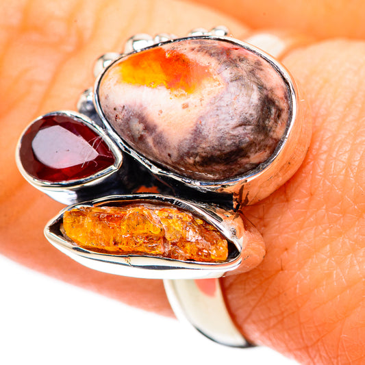 Mexican Fire Opal Rings handcrafted by Ana Silver Co - RING133384