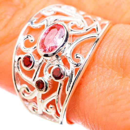 Pink Tourmaline Rings handcrafted by Ana Silver Co - RING133394