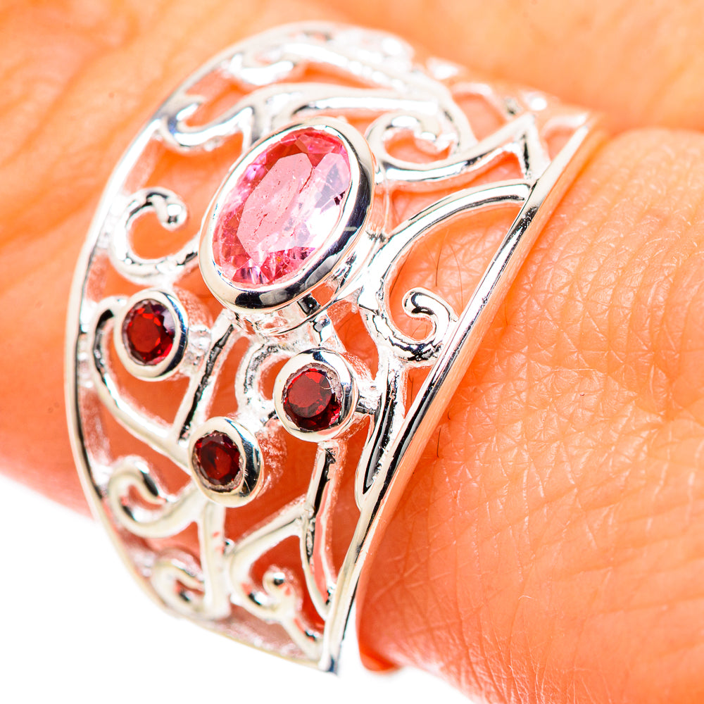 Pink Tourmaline Rings handcrafted by Ana Silver Co - RING133394