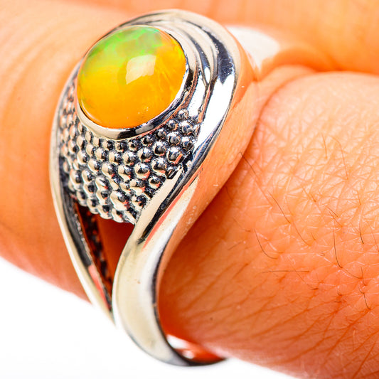 Ethiopian Opal Rings handcrafted by Ana Silver Co - RING133405