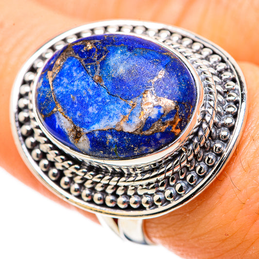 Copper Lapis Lazuli Rings handcrafted by Ana Silver Co - RING133409