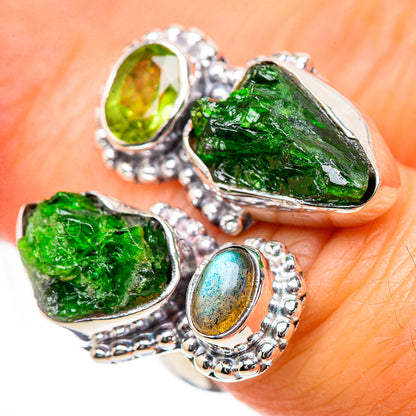 Chrome Diopside Rings handcrafted by Ana Silver Co - RING133412