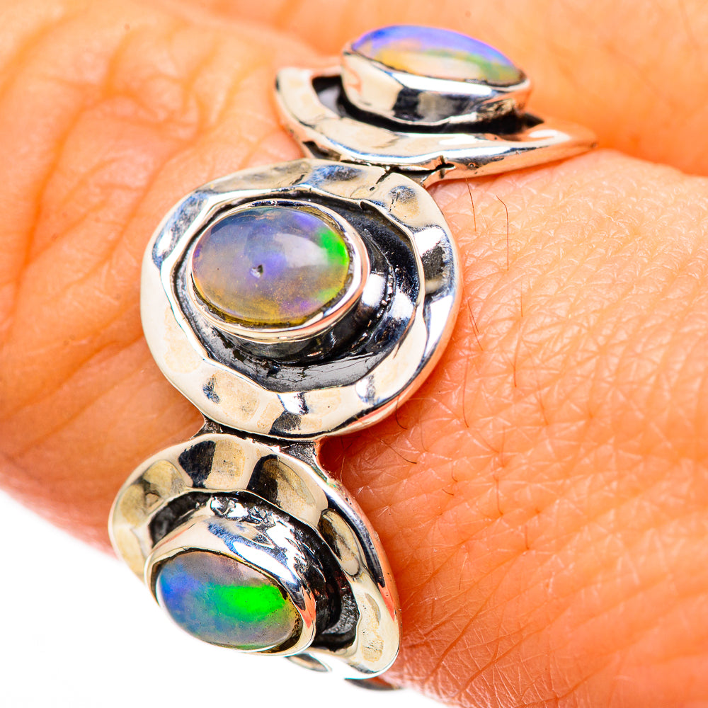 Ethiopian Opal Rings handcrafted by Ana Silver Co - RING133425