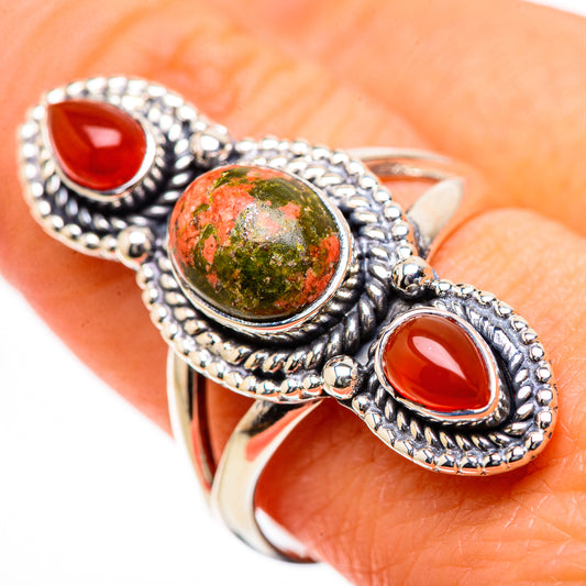 Unakite Rings handcrafted by Ana Silver Co - RING133434