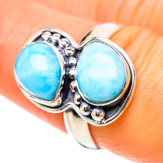 Larimar Rings handcrafted by Ana Silver Co - RING133447
