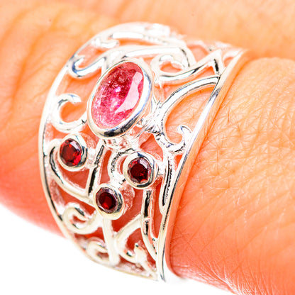 Pink Tourmaline Rings handcrafted by Ana Silver Co - RING133456
