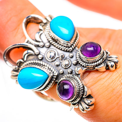Sleeping Beauty Turquoise Rings handcrafted by Ana Silver Co - RING133465