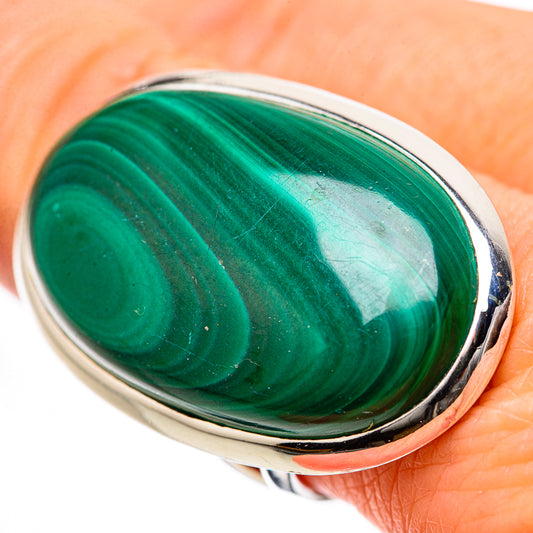 Malachite Rings handcrafted by Ana Silver Co - RING133478