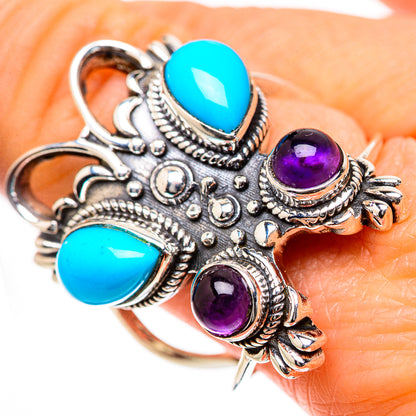 Sleeping Beauty Turquoise Rings handcrafted by Ana Silver Co - RING133489