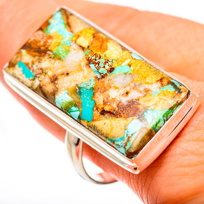 Kingman Mohave Turquoise Rings handcrafted by Ana Silver Co - RING133490