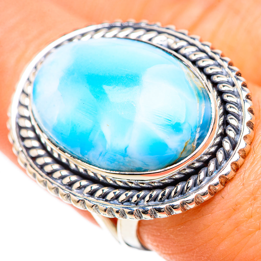 Larimar Rings handcrafted by Ana Silver Co - RING133494
