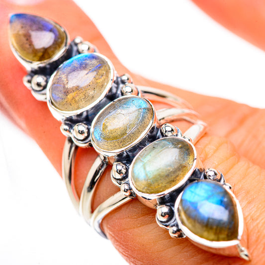 Labradorite Rings handcrafted by Ana Silver Co - RING133496