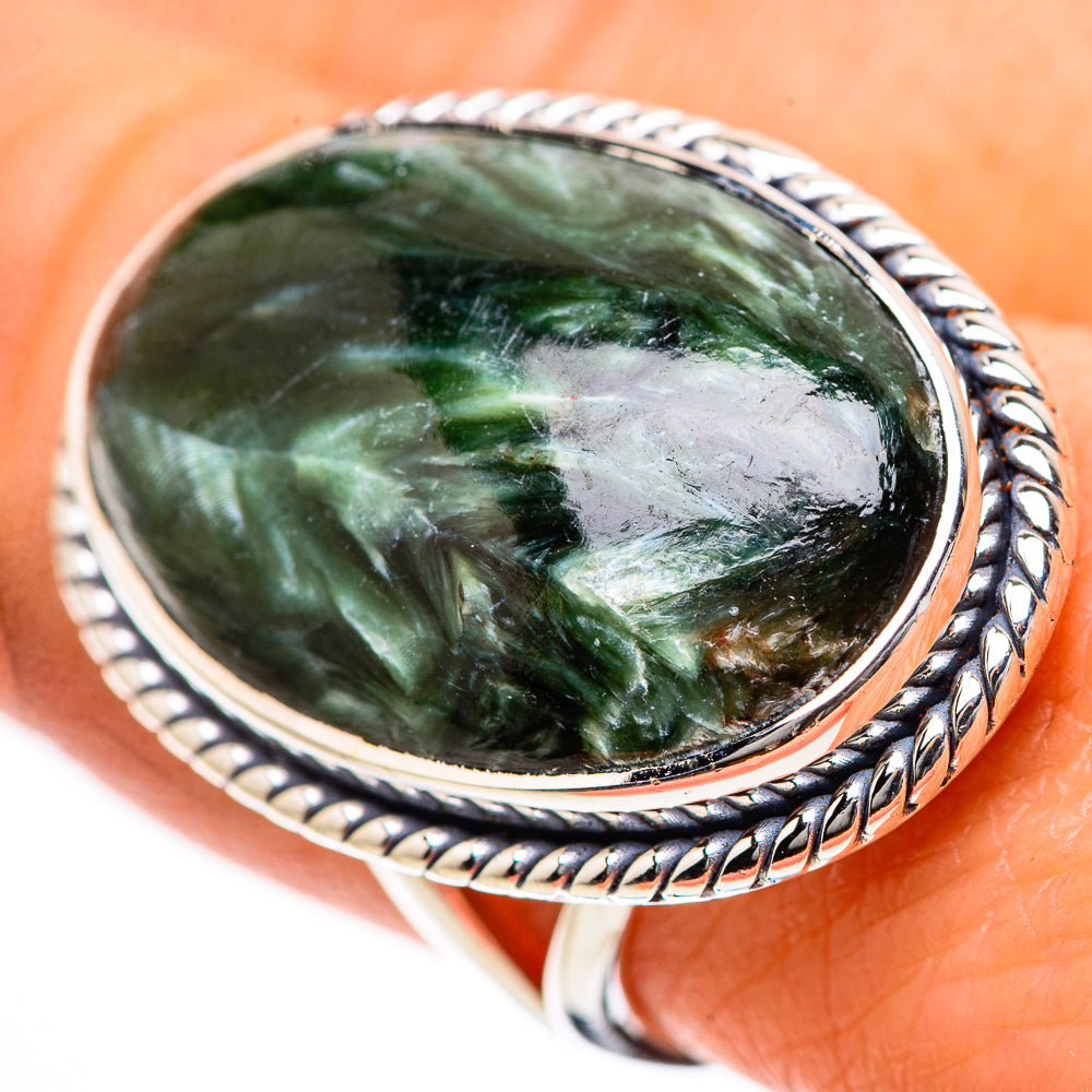 Seraphinite Rings handcrafted by Ana Silver Co - RING133501