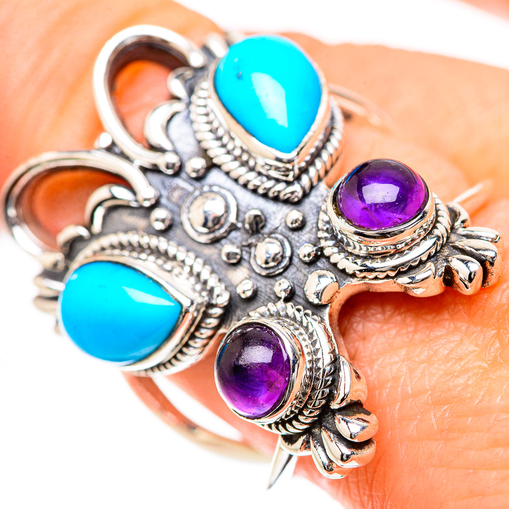 Sleeping Beauty Turquoise Rings handcrafted by Ana Silver Co - RING133509