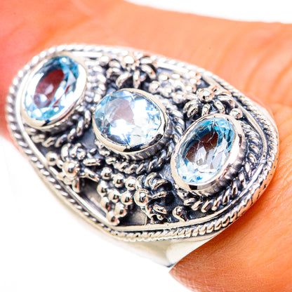 Blue Topaz Rings handcrafted by Ana Silver Co - RING133511