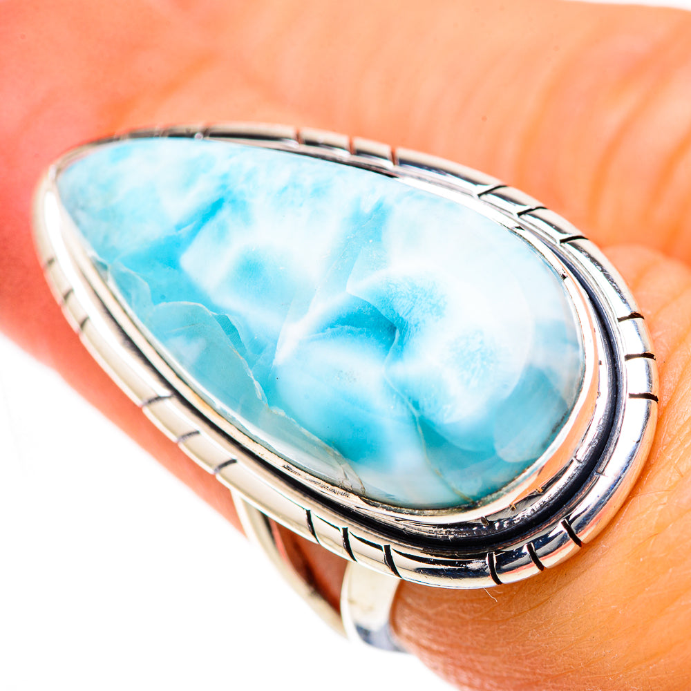 Larimar Rings handcrafted by Ana Silver Co - RING133516