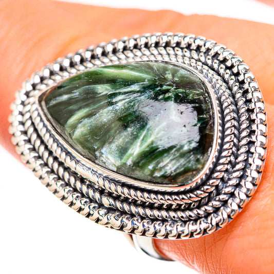 Seraphinite Rings handcrafted by Ana Silver Co - RING133517