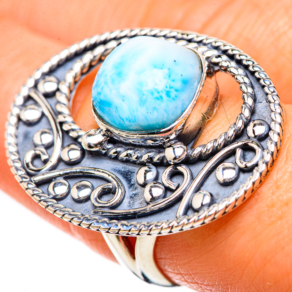 Larimar Rings handcrafted by Ana Silver Co - RING133528