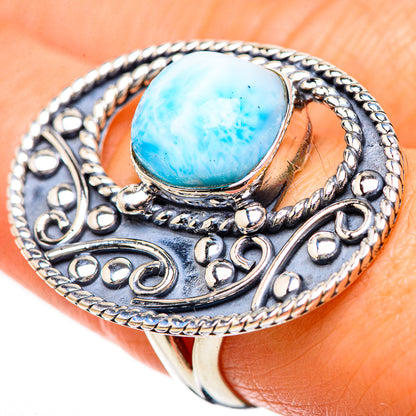 Larimar Rings handcrafted by Ana Silver Co - RING133528