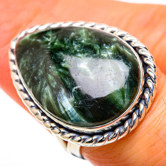 Seraphinite Rings handcrafted by Ana Silver Co - RING133532