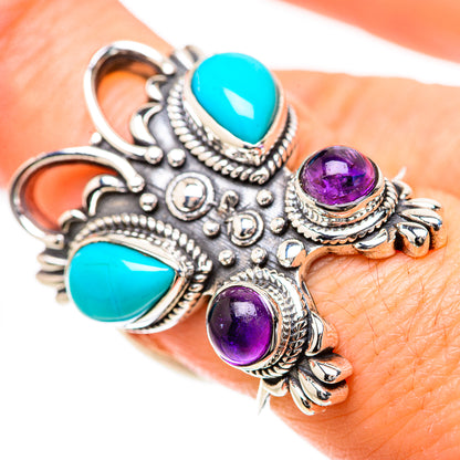 Sleeping Beauty Turquoise Rings handcrafted by Ana Silver Co - RING133540