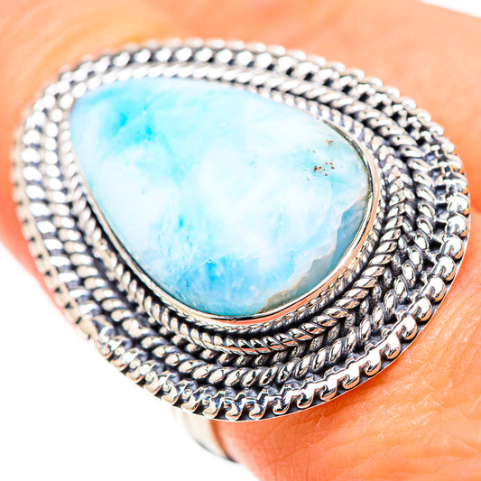 Larimar Rings handcrafted by Ana Silver Co - RING133543