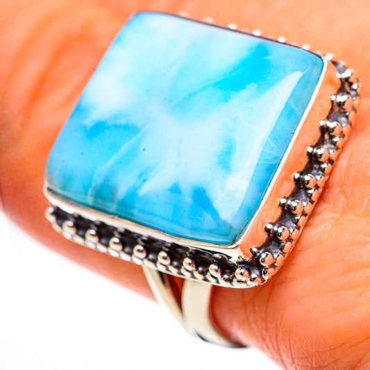 Larimar Rings handcrafted by Ana Silver Co - RING133545