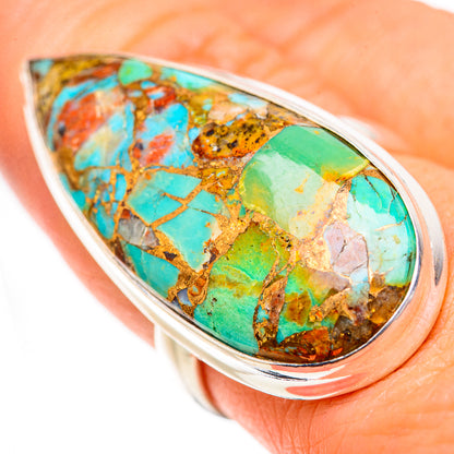 Kingman Mohave Turquoise Rings handcrafted by Ana Silver Co - RING133548