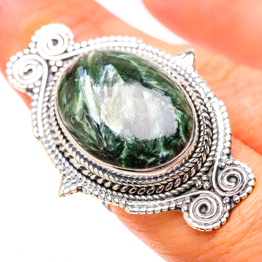 Seraphinite Rings handcrafted by Ana Silver Co - RING133549