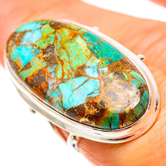 Kingman Mohave Turquoise Rings handcrafted by Ana Silver Co - RING133557