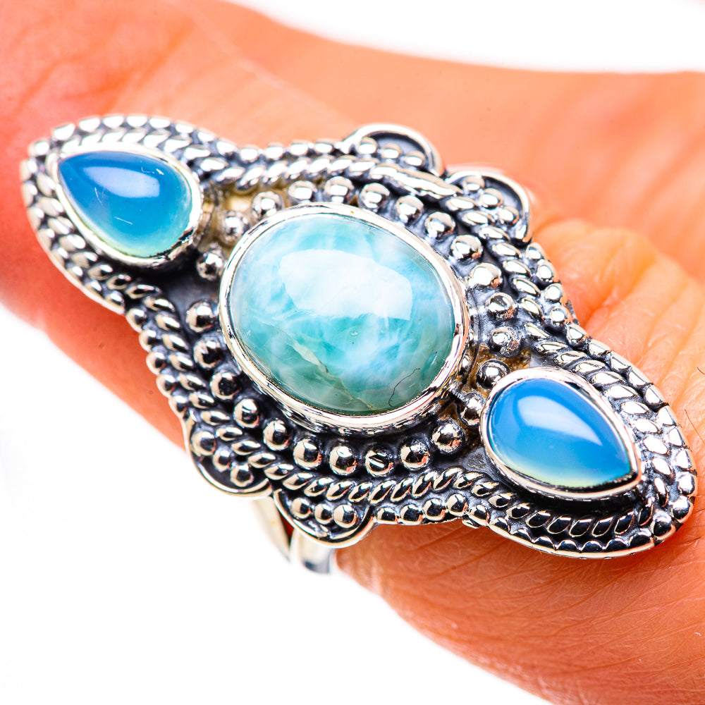 Larimar Rings handcrafted by Ana Silver Co - RING133567