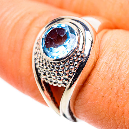 Blue Topaz Rings handcrafted by Ana Silver Co - RING133569