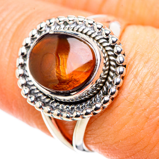 Mexican Fire Agate Rings handcrafted by Ana Silver Co - RING133578