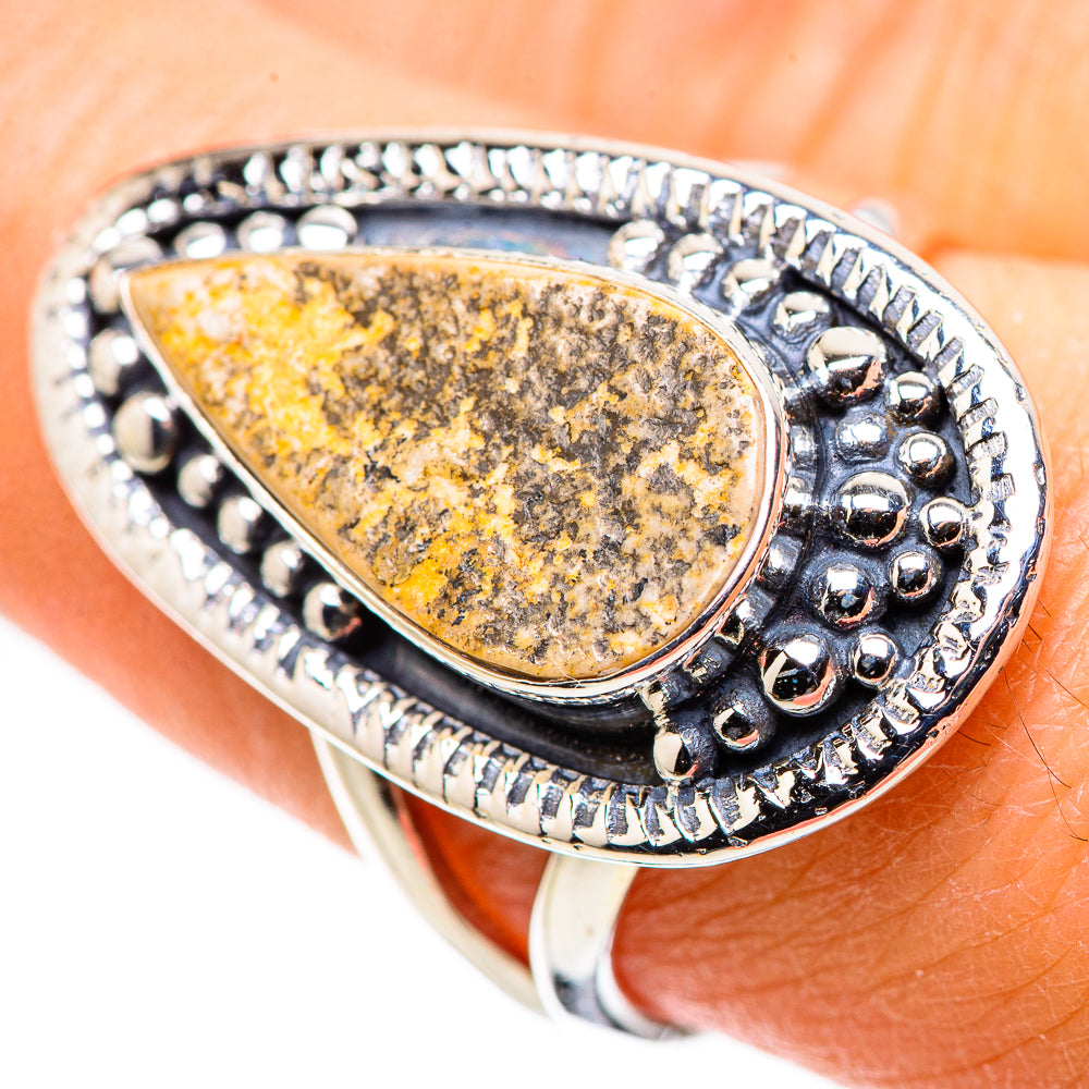 Germany Psilomelane Dendrite Rings handcrafted by Ana Silver Co - RING133579