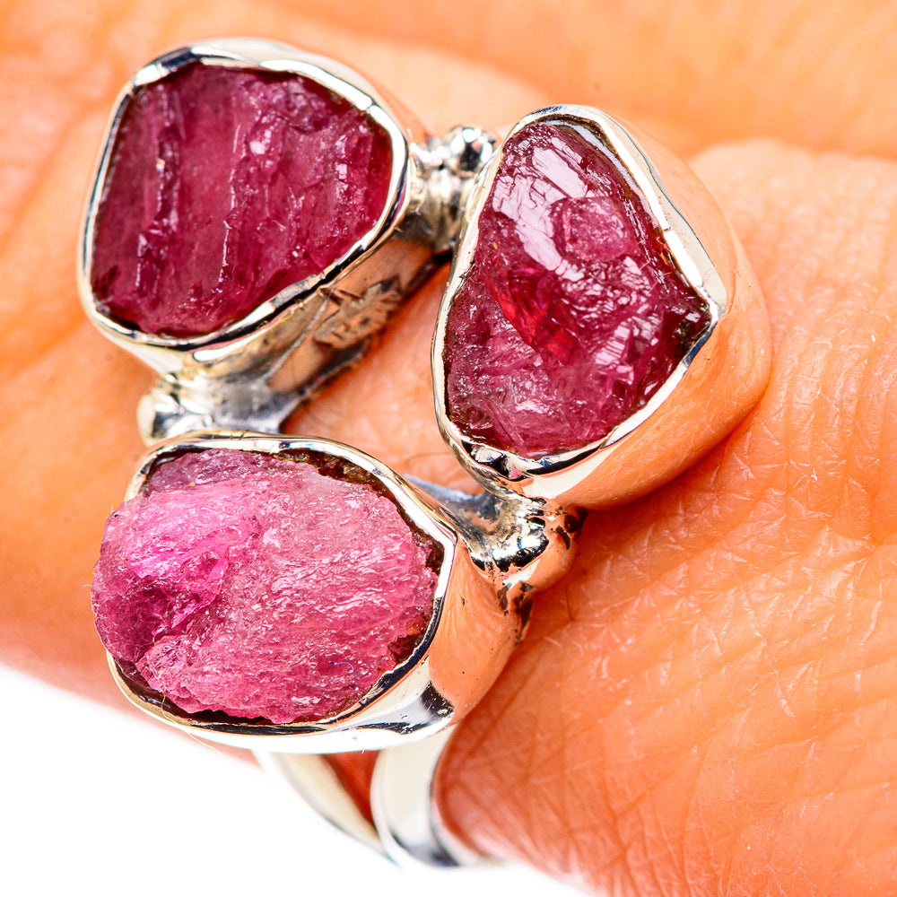 Pink Tourmaline Rings handcrafted by Ana Silver Co - RING133582