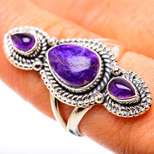 Charoite Rings handcrafted by Ana Silver Co - RING133587