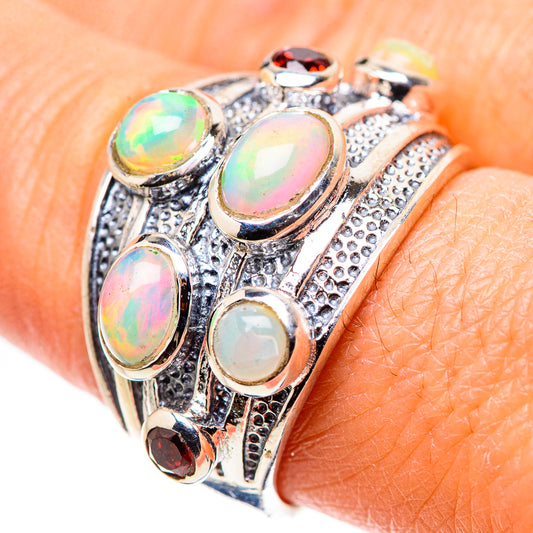 Ethiopian Opal Rings handcrafted by Ana Silver Co - RING133594