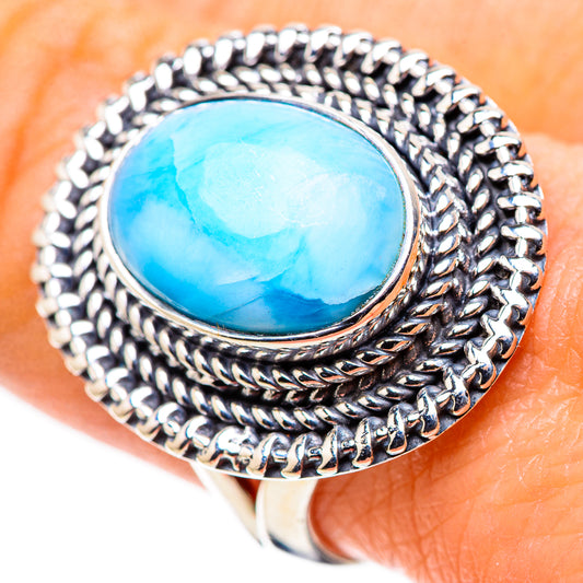 Larimar Rings handcrafted by Ana Silver Co - RING133599
