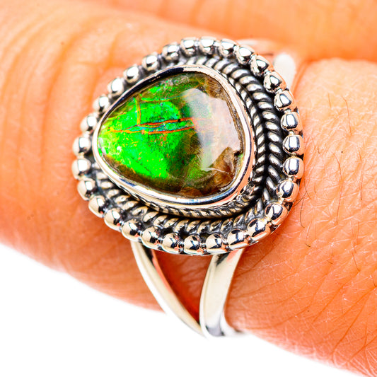 Ammolite Rings handcrafted by Ana Silver Co - RING133606