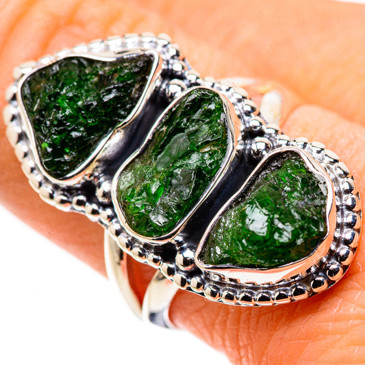 Chrome Diopside Rings handcrafted by Ana Silver Co - RING133607