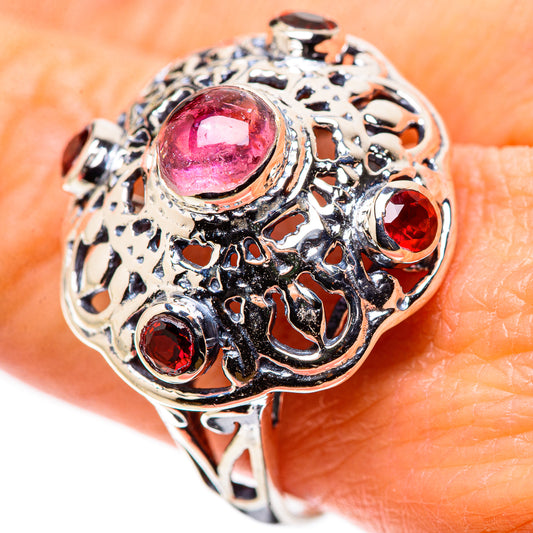 Pink Tourmaline Rings handcrafted by Ana Silver Co - RING133619