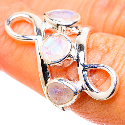 Rainbow Moonstone Rings handcrafted by Ana Silver Co - RING133624