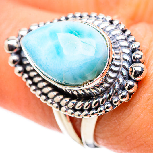 Larimar Rings handcrafted by Ana Silver Co - RING133632