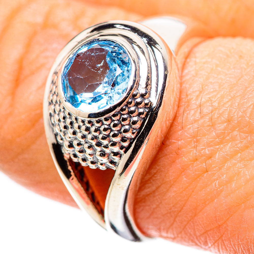 Blue Topaz Rings handcrafted by Ana Silver Co - RING133638