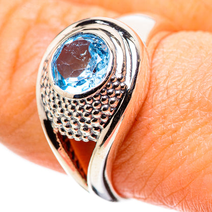 Blue Topaz Rings handcrafted by Ana Silver Co - RING133638