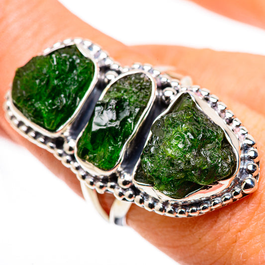 Chrome Diopside Rings handcrafted by Ana Silver Co - RING133641
