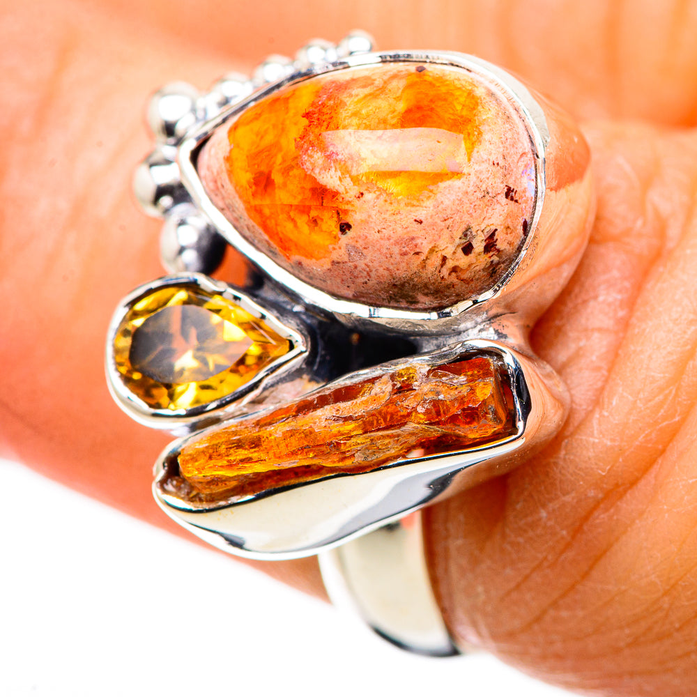 Mexican Fire Opal Rings handcrafted by Ana Silver Co - RING133660
