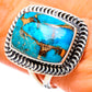 Blue Copper Composite Turquoise Rings handcrafted by Ana Silver Co - RING133665