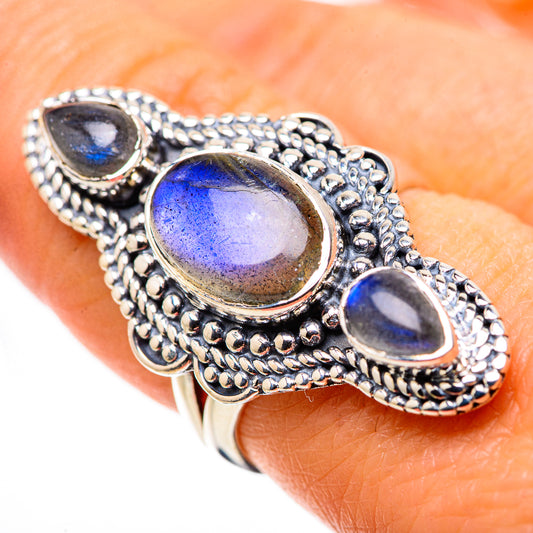 Labradorite Rings handcrafted by Ana Silver Co - RING133668
